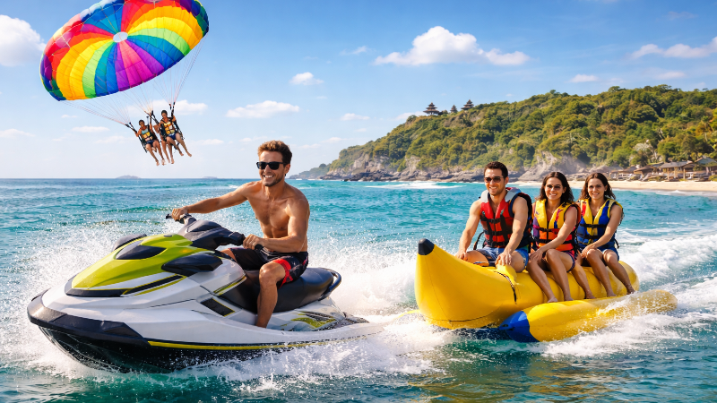 Bali Watersport Package: Jetski, Parasailing & Banana Boat Adventure